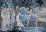 William Blake Oberon, Titania and Puck with Fairies Dancing oil